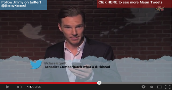 FresherRegrets's tweet photo. Watch what happens when someone calls Benedict Cumberbatch a d**k. Hilarious! http://t.co/emTxbk5ImW http://t.co/leeAp4NUHo