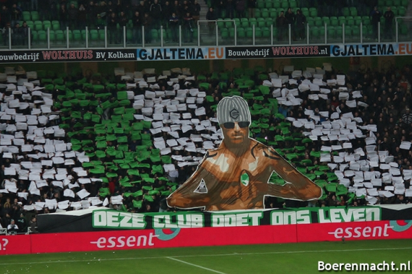 RealUlapalu's tweet photo. FC Groningen yesterday against SC Heerenveen! (@Boerenmacht ) http://t.co/XDyKrsyPbk