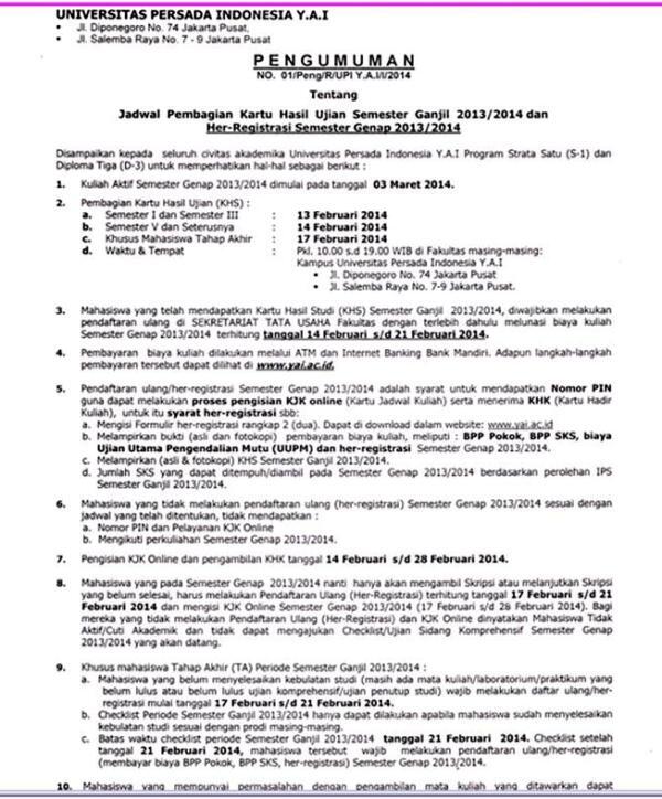 Pengumaman pengambilan KHS :) Check Picture and Checklist Favorite :)