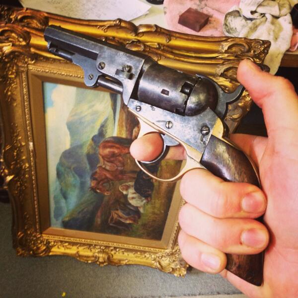 Pistol slinging #auction #antiques #guns #pistols #percussion #miltaria