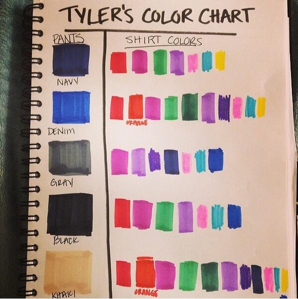 Twitter Color Chart