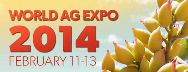 See us at @World_Ag_Expo Booth 1319 Pavilion A. More on the show here bit.ly/1bFSpKD <a href="/WorldAgExpo/">World Ag Expo</a>
