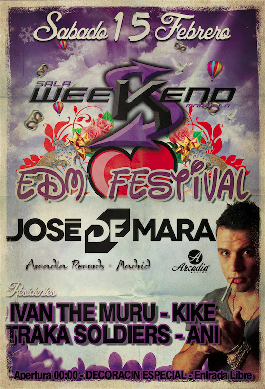 salaweekend's tweet photo. @DjCacheMusic Este sabado en Weekend EDM FESTIVAL la musica del Tomorrowland con Jose de Mara http://t.co/HcYULKn7rx