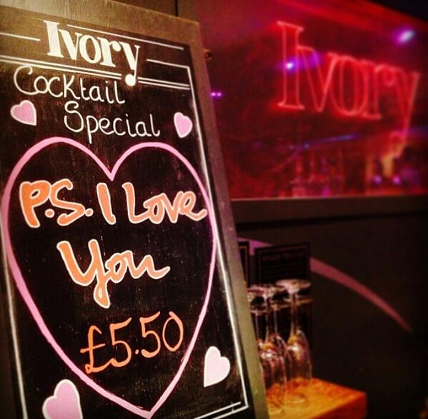 IvoryCafeBar's tweet photo. New cocktail special to celebrate the romantic in us all #ps.iloveyou http://t.co/YEph49qiBB