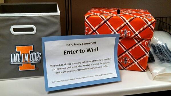 UIUCPreLaw's tweet image. Will you win one of our many LSAT Test Prep scholarships / prizes today!? Join us 4-6 in the Illini Union!