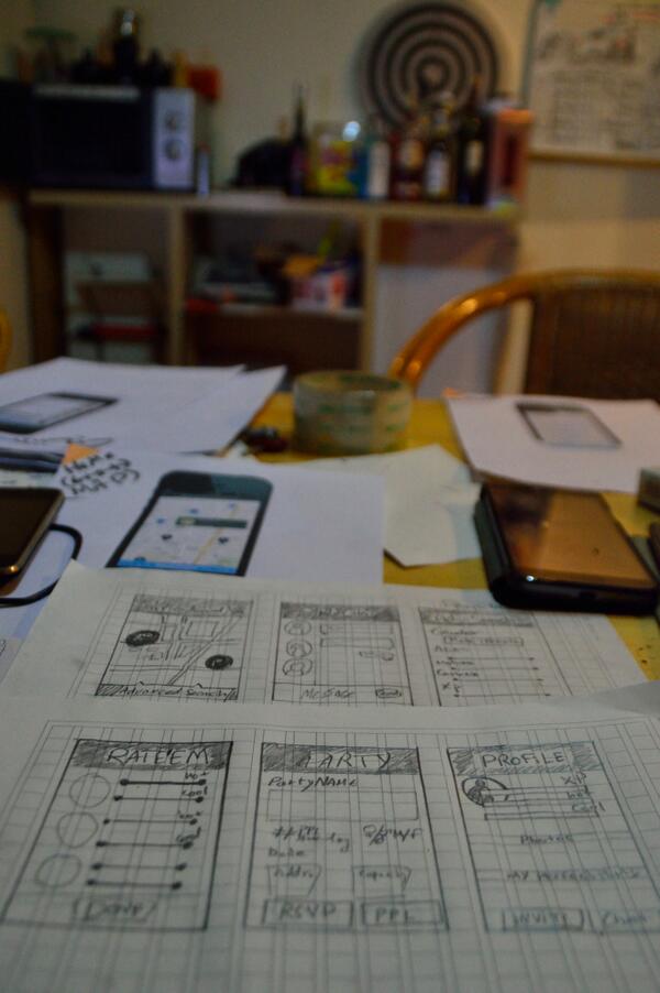 Early wireframes of the first ever #houseparty app..Enjoy!