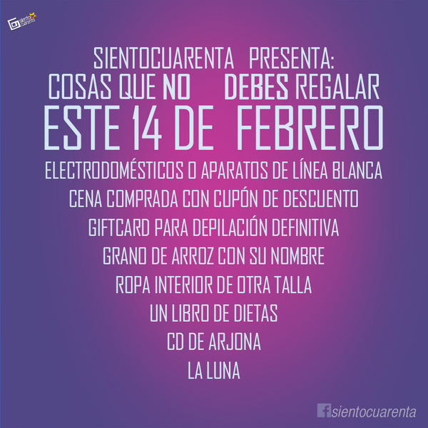 sientocuarenta's tweet photo. Quizás éstas sean unas buenas #TacticasParaJotear. Sino, toma nota para #SanValentín. http://t.co/ot2xNWgZ8s