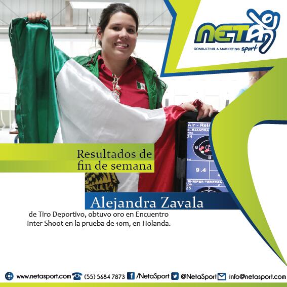 netasport's tweet photo. Alejandra Zavala de Tiro Deportivo, obtuvo oro en Encuentro Inter Shoot en la prueba de 10m, en Holanda http://t.co/Cj18OEPX4r