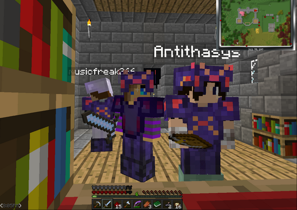 Celebria_'s tweet image. Even in @Minecraft we cannot help but be purple... #VS4Life - Derping w/ @antithasys using the MadPack mod. #FunShit!