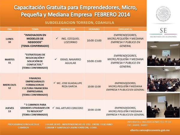 SE_Torreon's tweet image. CURSOS DEL MES DE FEBRERO
