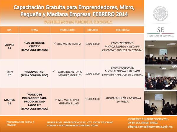 SE_Torreon's tweet image. CURSOS DEL MES DE FEBRERO