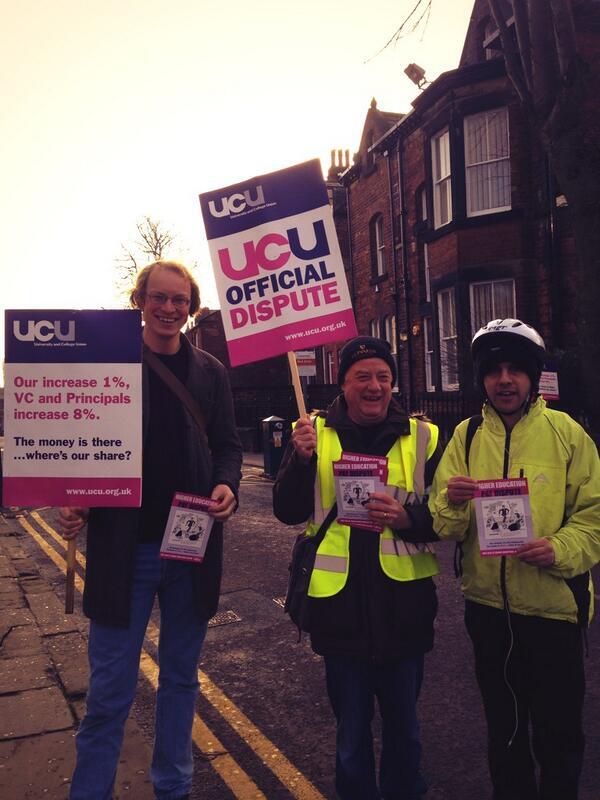 alexsobel's tweet photo. This morning I joined the @ucu picket line. I hope all my colleagues who went to Universities today did the same http://t.co/GXPlHPWU85