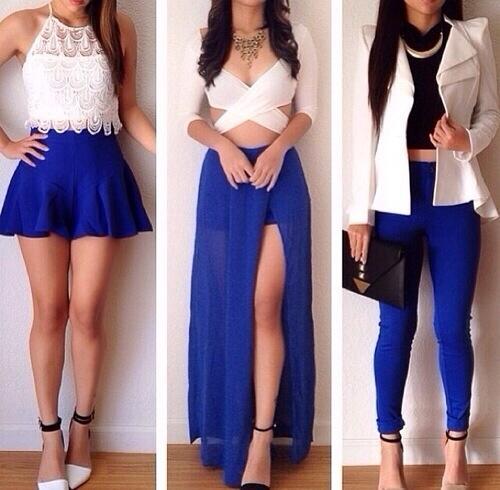 white &amp; navy blue 👌💙