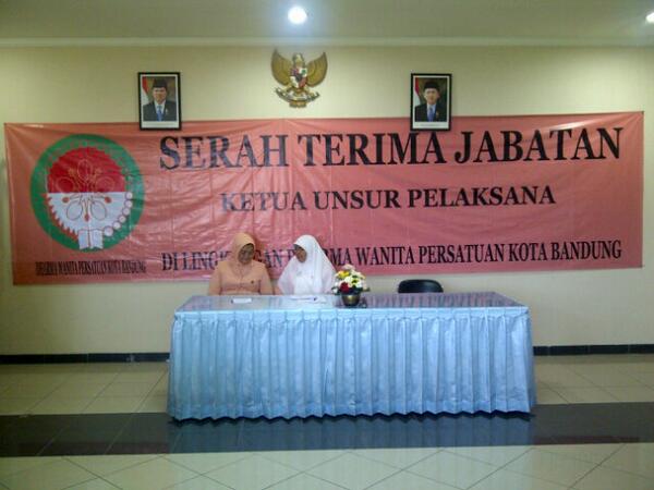 Sertijab para Ketua Unsur Pelaksana sudah dilaksanakan pada tgl 6 Februari 2014 di aula DWP Kota Bandung