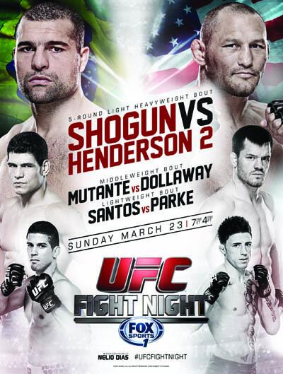 Hot off the press! #UFCFightNight @shogunrua vs <a href="/danhendo/">Dan Henderson</a> 2 poster release! Their 1st fight was such a war!