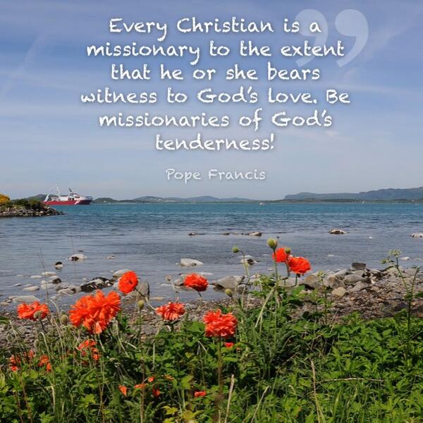 PopeDaily's tweet image. Every Christian is a missionary to the extent that he or she bears...#quote @Pontifex Photo L.C.Nottaasen