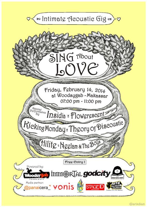 #SingAboutLove 14 Feb 2014 bands: <a href="/flowerescent_ID/">Flowerescent</a> <a href="/HILITE_band/">HILITE</a> <a href="/NeelamCC/">Neelam Chaudhary</a> &amp; The Boys info : wp.me/p34wV9-oT