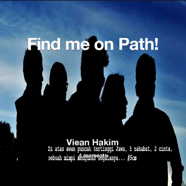 VIEANHAKIM's tweet photo. Find me on #Path now! Go to: http://t.co/CASH6aKEI8! #thepersonalnetwork http://t.co/YIXhzzaQfB