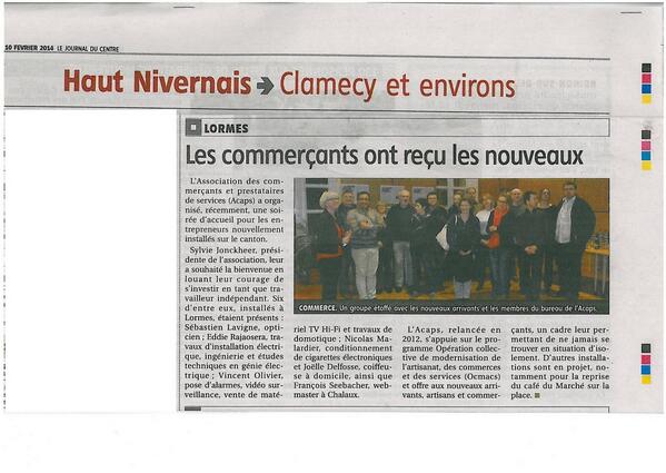 Bienvenue aux nouveaux commerçants artisans <a href="/fabienbazin/">fabien bazin</a> <a href="/algretgeorges/">anne algret-georges</a>