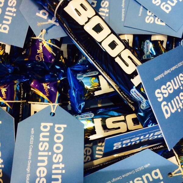 Preparing our 'Business Boost' Bars for @LBEM2014 #LoveBusiness #boostingbusiness #branding #bondholders