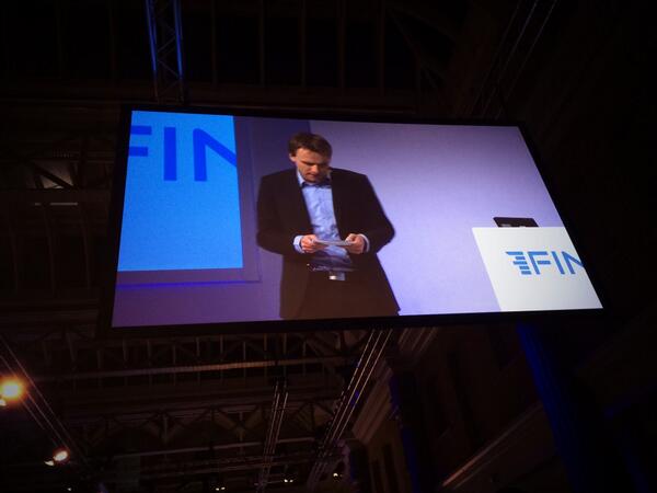Innotribe's tweet image. "@johnsok77: @deviceident on stage now, @Innotribe 2013 Alumni with a new product FRIDA Go guys! http://t.co/8ky2f7bjye"  #Finovate