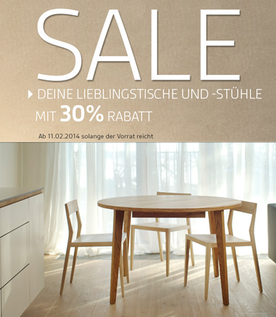 Die #SALE-Wochen gehen weiter! Jetzt: #Esstische &amp; #Stühle -30%! avandeo.de/Sale