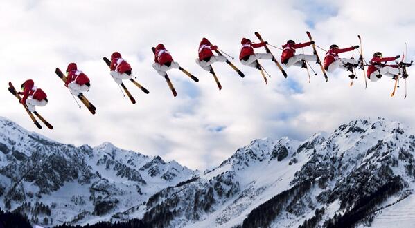 JohnLehmann's tweet image. Multiple exposure shows Canadian freestyle Dara Howell during her gold medal run. #wearewinter #goforgold