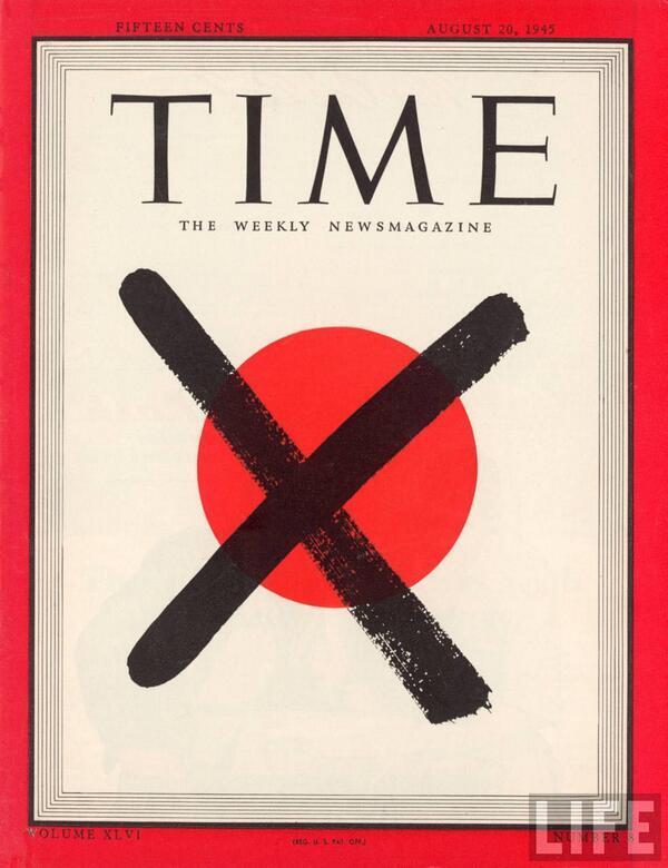 Stunning Image of Time Magazine on 8/15/1945 