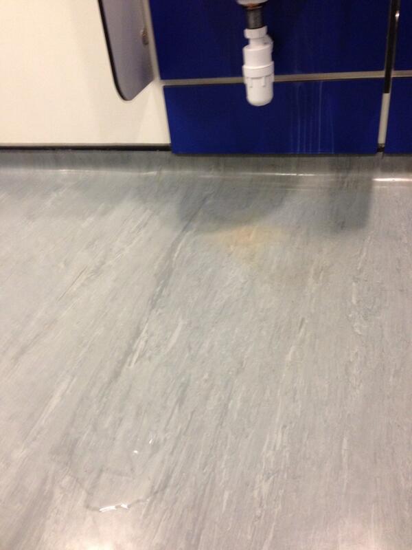 @estateskings water on floor, possible blocked urinal. GF gents WEC