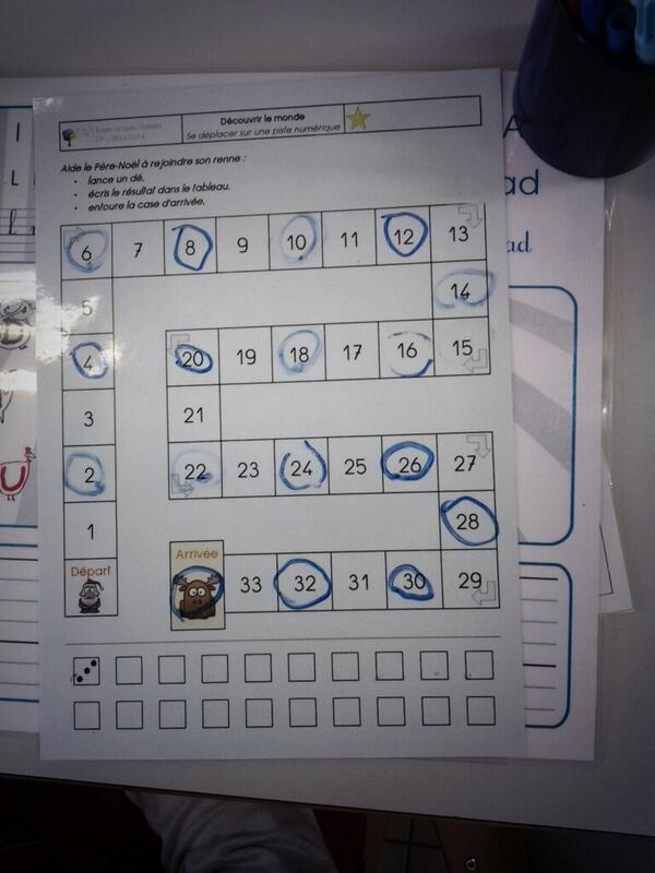 ClassedeGSCP's tweet image. Je me déplace sur la piste numérique de 2 en 2... #MathsCP #MathsGS #Stella #Tiljad