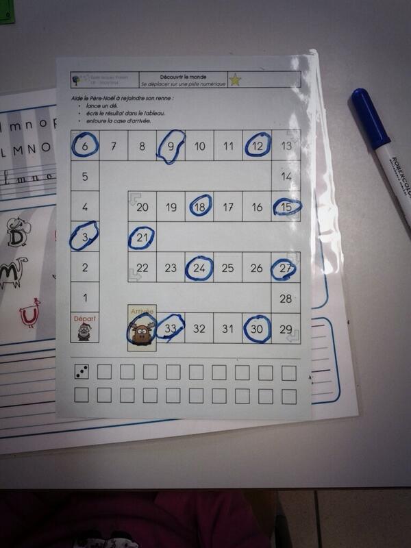 ClassedeGSCP's tweet image. Se déplacer sur la piste numérique de 3 en 3. #MathsGS #MathsCP #Sarah #Mathys