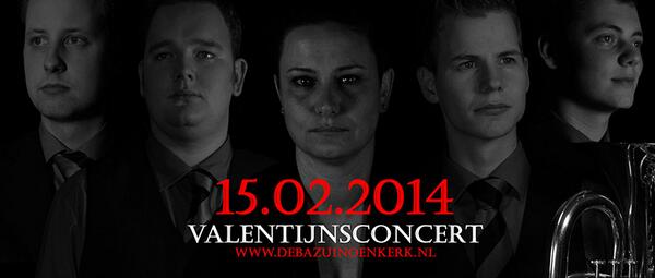 Ruben Hein en Melissa Venema solisten tijdens 27ste Valentijnsconcert De Bazuin Oenkerk. Voor kaarten bel 0512-335050