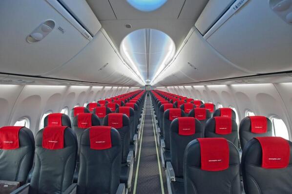 asalar's tweet photo. Norwegian takes delivery of Boeing’s 1000th 737-800 aircraft with Sky Interior http://t.co/SaJXlBxNEU http://t.co/UyFclqVdVE
