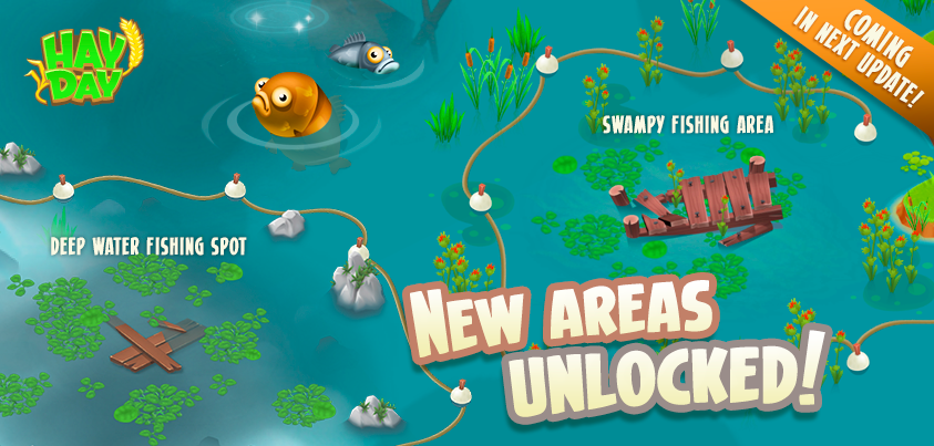 Hay Day on X: Want to expand your fishing area? RETWEET this if you do!!  :D #hayday #fishing #update #coming #soon  / X