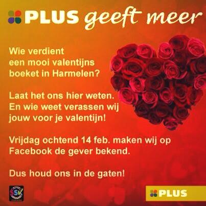 PLUSHarmelen's tweet photo. Like ons op Facebook en doe mee aan de Valentijns actie!Verras iemand die uw liefde verdient!
https://t.co/QxpzHOIRW7 http://t.co/AASopgH06D