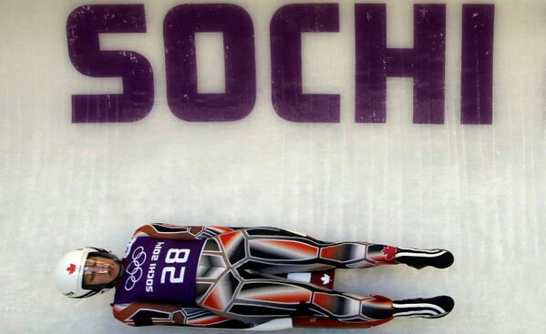 TeamCanada's tweet photo. .@AlexGoughLuge has slid into 4th place in women's luge ahead of tonight's final. Live blog: http://t.co/s0TrJ04I69 http://t.co/5BFCkdNdvU
