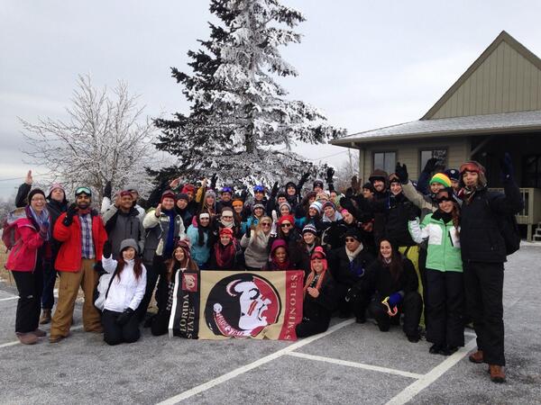 FSUCampusRec's tweet photo. Op ski and snowboard trip this past weekend. What a great time! #fsuop http://t.co/xxSqQkcuBz