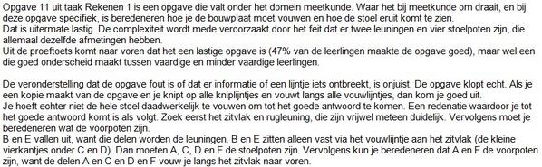Cito's tweet photo. Opgave 11 Rekenen 1 is een moeilijke opgave. Doel is onderscheid maken tussen vaardige en minder vaardige leerlingen. http://t.co/gaVqimyXNG