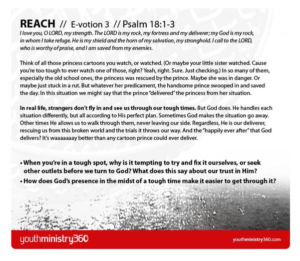 theAMProom's tweet photo. REACH // E-votion 3 // Psalms 18.1-3 #RaisingExpectations http://t.co/IfVqSCIS7h
