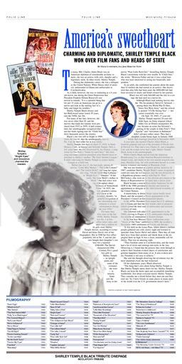 MCTOnePages's tweet image. MCT OnePage remembers Shirley Temple Black, from child star to ambassador. bit.ly/1ofN5WM