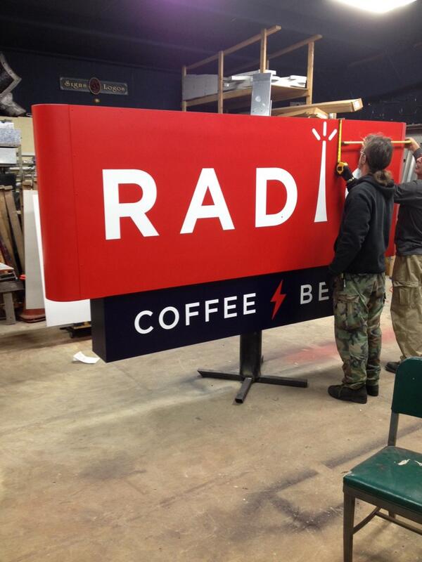 SunSignsAustin's tweet image. New sign for a new coffee shop on manchaca! Custom sign