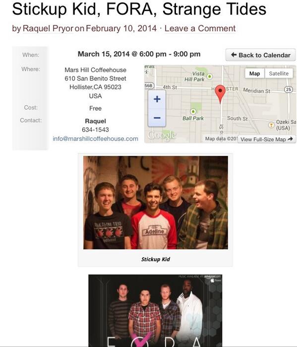 strangetidez's tweet image. March 15 we play a show with @stickupkid and FORA, in hollister come hang!