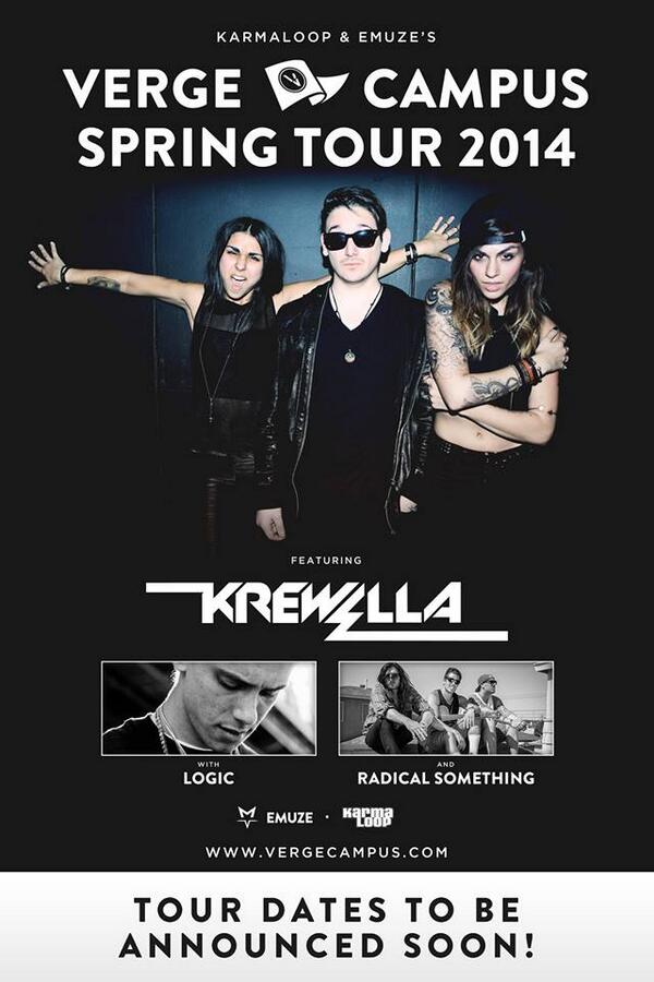 Krewella's tweet photo. going on a college tour this spring!! Which campuses should we come crash?? http://t.co/ym7xFQzx7j