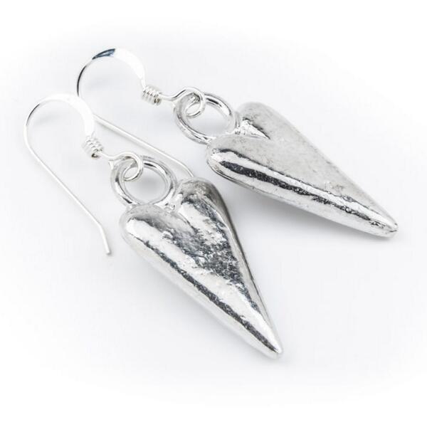 Valentine giveaway over on facebook.com/thepurplegiftco. Heart drop earrings on silver wires. Share your secret crush ... X