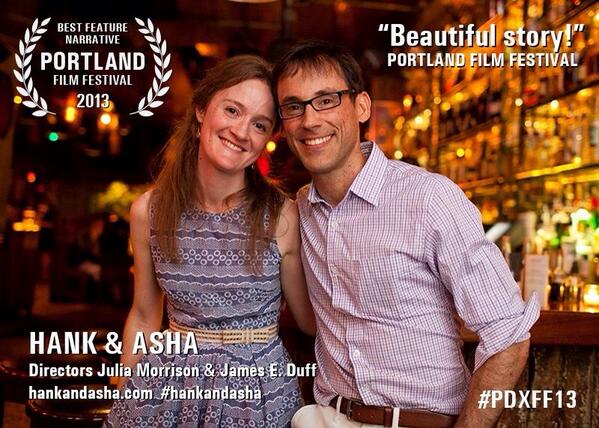 portlandfilm's tweet photo. Congrats #pdxff13 Best Narrative Feature @HankandAsha on its distribution including theatrical http://t.co/Z2foCApauf http://t.co/nd3VbYfu8I
