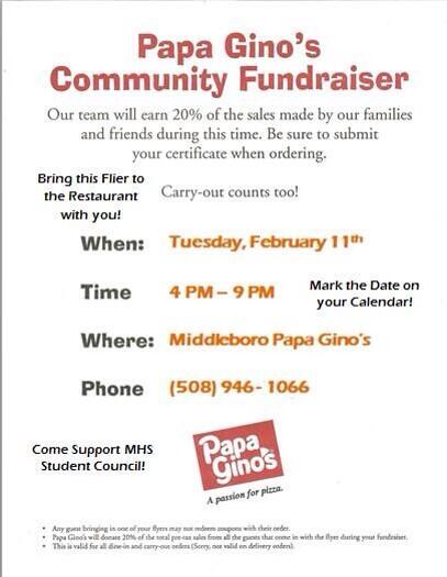 BE SURE TO BRING THIS FLYER WITH YOU TO PAPA GINOS TONIGHT!! :)