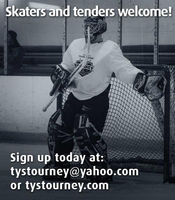 tystourney's tweet photo. skaters and tenders welcome sign up today at http://t.co/J6mGETHoz9 ! http://t.co/a2ngliPJsP