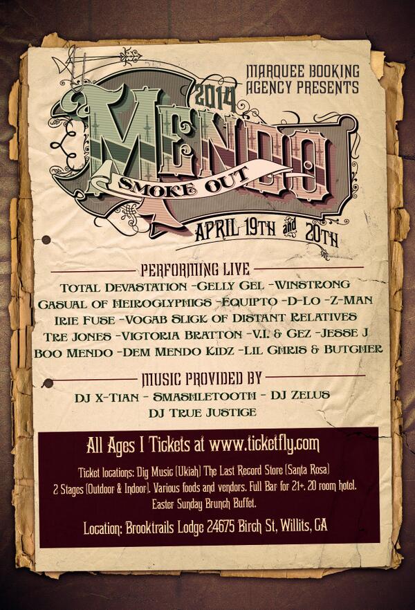 theKINGofDOPE's tweet photo. will u be there? DJ Zelus &amp; Omatic on 1s n 2s at Mendo Smoke Out 4.20.2014,, big line up #epicenter http://t.co/F7fhxvehtm
