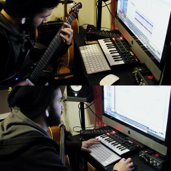 thevoynichcode's tweet image. This is André... doing his magic! We can&apos;t wait to show you how our EP is going to sound. #TVC #Thevoynichcode