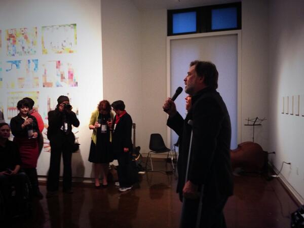 CHSJAZZ's tweet image. Thanks for the warm @HalseyArt welcome, Mark! #interactiveexhibit #chs #chsarts #reception #NonprofitSummit2014